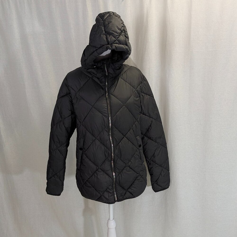 Next Size 8 Black Puffer Jacket Shower Resistant Rainwear Collection